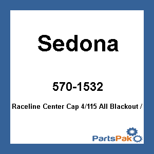 Sedona 570-1532; Raceline Center Cap 4/115 All Blackout / Mamba 15 In