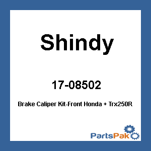 Shindy 08-502; Brake Caliper Kit-Front Fits Honda + Trx250R 1986-89-Tac350X 1985-86