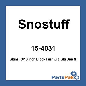 Snostuff 501-400; Skins- 3/16 Inch Black Formula Fits Ski Doo Narrow 117Mm