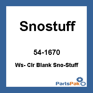 Snostuff 451-082; Blank Windshield Material 18-inch X38-inch X0.08-inch