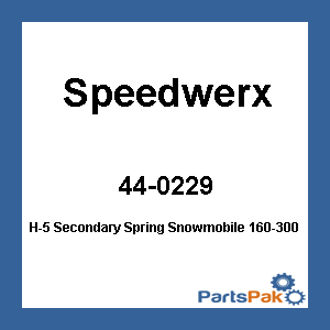 Speedwerx CCH5-J-160-300; H-5 Secondary Spring Snowmobile 160-300