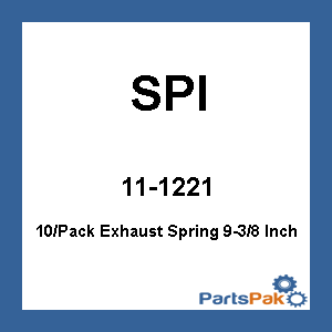 SPI 11-1221; 10/Pack Exhaust Spring 9-3/8 Inch