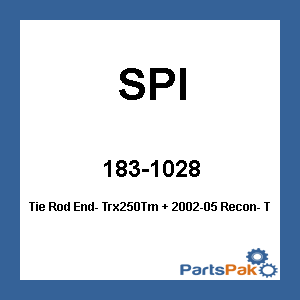SPI AT-08122; Tie Rod End- Trx250Tm + 2002-05 Recon- Trx300 1988-99