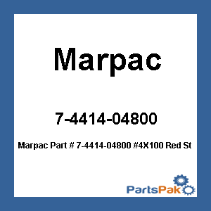 Marpac 7-4414; #4X100 Red Starter Cable