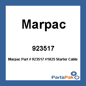 Marpac 923517; #1X25 Starter Cable Blk