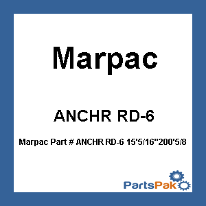 Marpac ANCHR RD-6; 15' 5/16-inch 200' 5/8-inch 8 Pl W/Sw