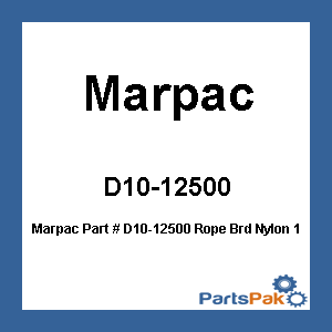 Marpac D10-12500; Rope Brd Nylon 1/2X500