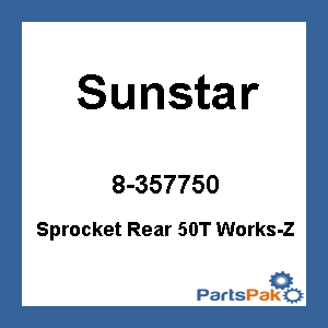 Sunstar 8-357750; Sunstar Sprkt Rear 50T Works-Z