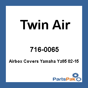 Twin Air 160065; Airbox Covers Fits Yamaha Yz85 02-15