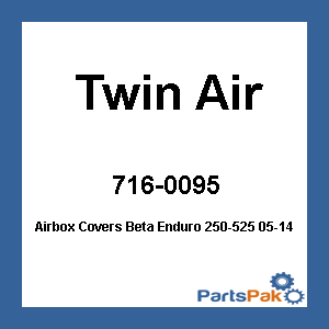 Twin Air 160095; Airbox Covers Beta Enduro 250-525 05-14