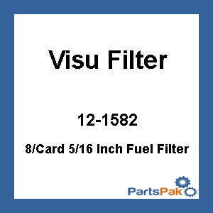 Visu Filter 8484-00-9909; 8/Card 5/16 Inch Fuel Filter