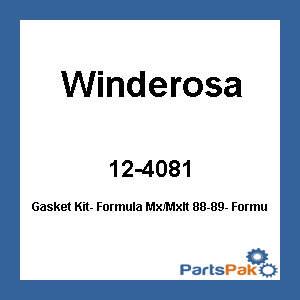 Winderosa 12-4081; Gasket Kit- Formula Mx/Mxlt 88-89- Formula Plus