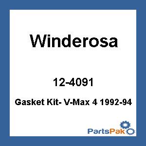 Winderosa 12-4091; Gasket Kit- V-Max 4 1992-94