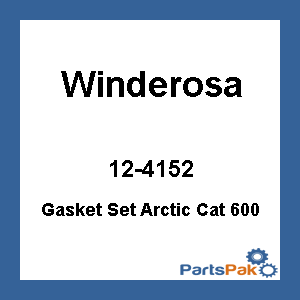 Winderosa 12-4152; Gasket Set Fits Artic Cat 600