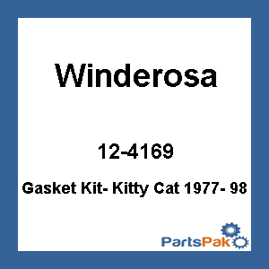 Winderosa 12-4169; Gasket Kit- Kitty Cat 1977- 98