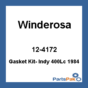 Winderosa 12-4172; Gasket Kit- Indy 400Lc 1984
