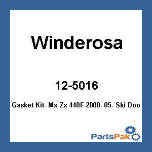 Winderosa 12-5016; Gasket Kit- Mx Zx 440F 2000- 05- Fits Ski Doo