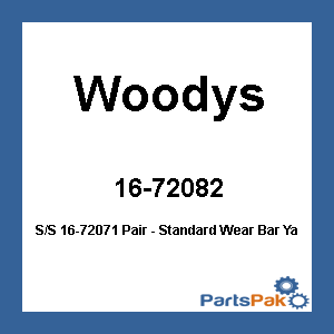 Woodys RUY-0609; S / S 16-72071 Pair - Standard Wear Bar Fits Yamaha
