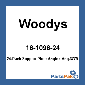 Woodys ANG-3775; 24/Pack Support Plate Angled Ang-3775