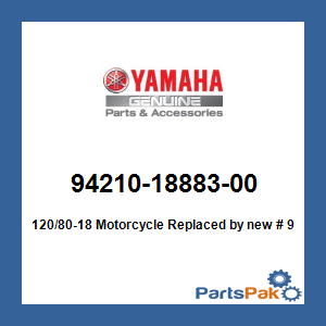 Yamaha 94210-18883-00 120/80-18 Motorcycle; New # 94241-18153-00