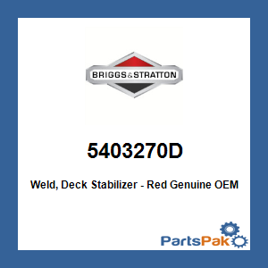 Briggs & Stratton 5403270D Stabilizer; New # 84010547