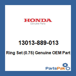 Honda 13013-889-013 Ring Set (0.75); 13013889013