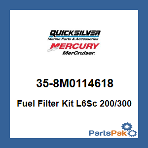 Quicksilver 35-8M0114618; Fuel Filter Kit L6Sc 200/300