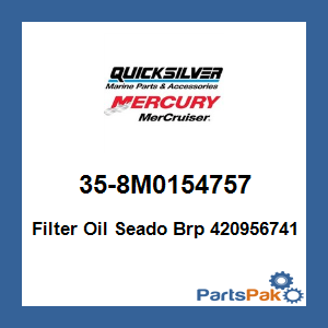 Quicksilver 35-8M0154757; Filter Oil Seadoo Brp 420956741