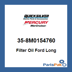 Quicksilver 35-8M0154760; Filter Oil Ford Long