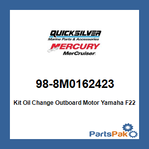 Quicksilver 98-8M0162423; Kit Oil Change Outboard Motor Yamaha F225-F300Al