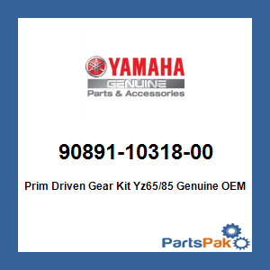Yamaha 90891-10318-00 Prim Driven Gear Kit Yz65/85; 908911031800