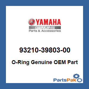 Yamaha 93210-39803-00 O-Ring; 932103980300