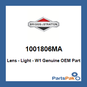 Briggs & Stratton 1001806MA Lens - Light - W1