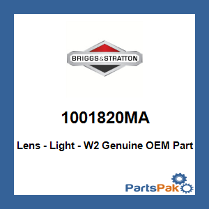 Briggs & Stratton 1001820MA Lens - Light - W2