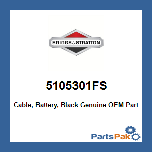 Briggs & Stratton 5105301FS Cable, Battery, Black