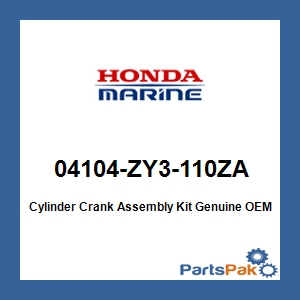 Honda 04104-ZY3-110ZA Cylinder Crank Assembly Kit; 04104ZY3110ZA