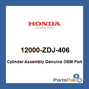 Honda 12000-ZDJ-406 Cylinder Assembly; 12000ZDJ406