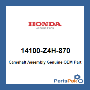 Honda 14100-Z4H-870 Camshaft Assembly; 14100Z4H870