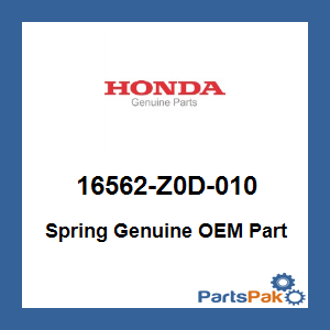 Honda 16562-Z0D-010 Spring; 16562Z0D010