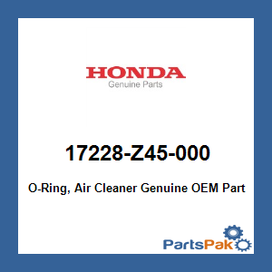 Honda 17228-Z45-000 O-Ring, Air Cleaner; 17228Z45000