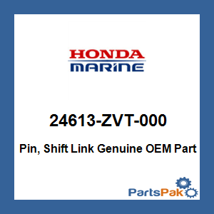 Honda 24613-ZVT-000 Pin, Shift Link; 24613ZVT000