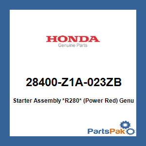 Honda 28400-Z1A-023ZB Starter Assembly *R280* (Power Red); 28400Z1A023ZB