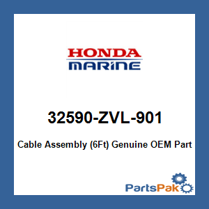Honda 32590-ZVL-901 Cable Assembly (6Ft); 32590ZVL901