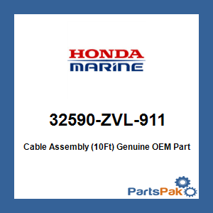 Honda 32590-ZVL-911 Cable Assembly (10Ft); 32590ZVL911