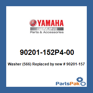 Yamaha 90201-152P4-00 Washer (566); New # 90201-15701-00