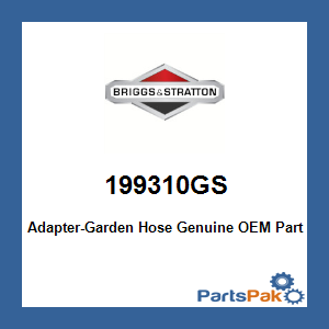 Briggs & Stratton 199310GS Adapter-Garden Hose