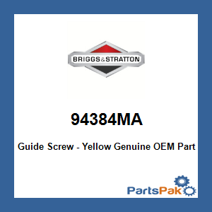 Briggs & Stratton 94384MA Guide Screw - Yellow