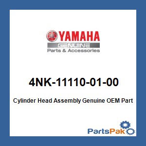 Yamaha 4NK-11110-01-00 Cylinder Head Assembly; 4NK111100100