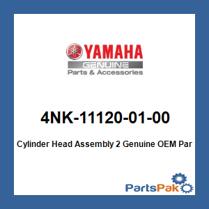 Yamaha 4NK-11120-01-00 Cylinder Head Assembly 2; 4NK111200100