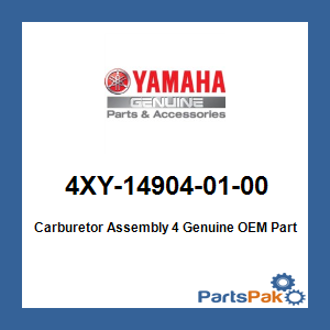 Yamaha 4XY-14904-01-00 Carburetor Assembly 4; 4XY149040100